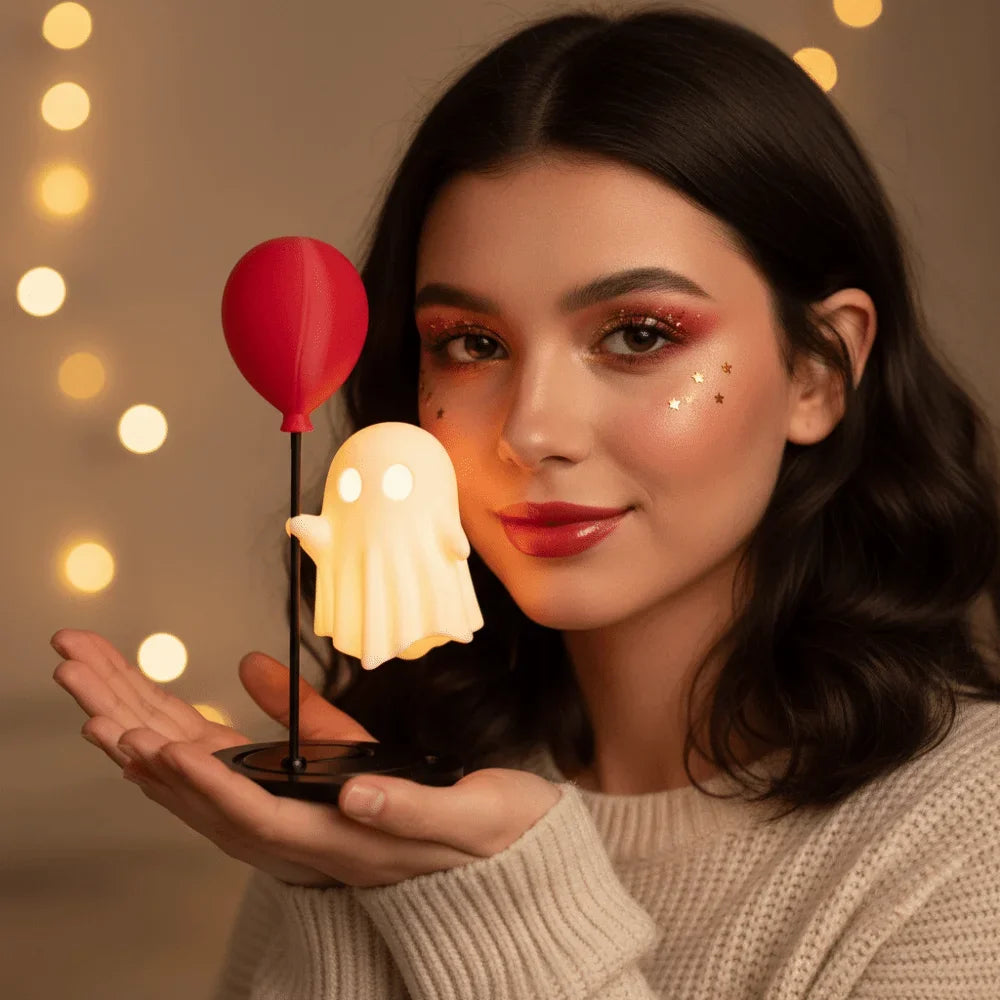 Cute Ghost Night Light .. "Meet your new little glowing friend"
