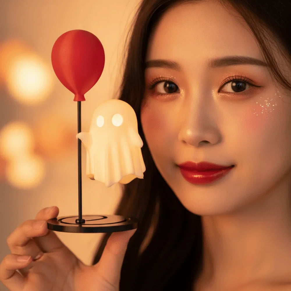 Cute Ghost Night Light .. "Meet your new little glowing friend"